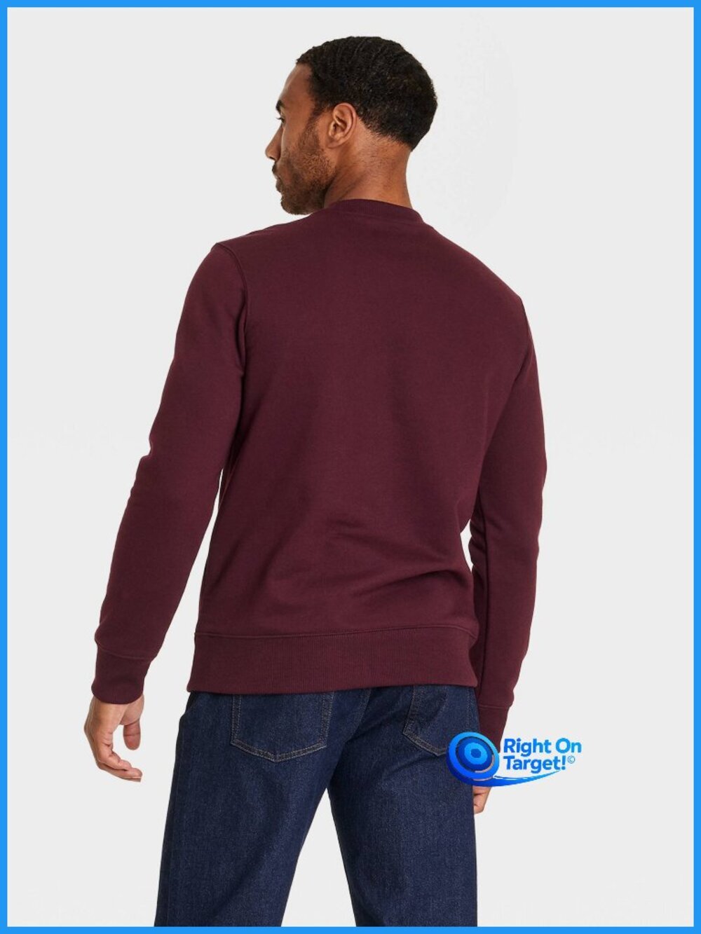 Medium - Mens Pullover Sweatshirt - Goodfellow Co - Pomegranate Red - Picture 3 of 7